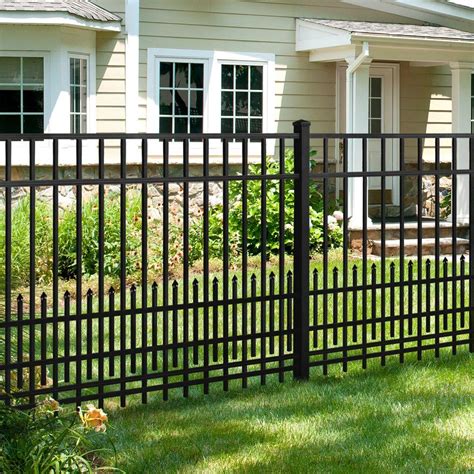 house metal fence|metal fencing for backyard.